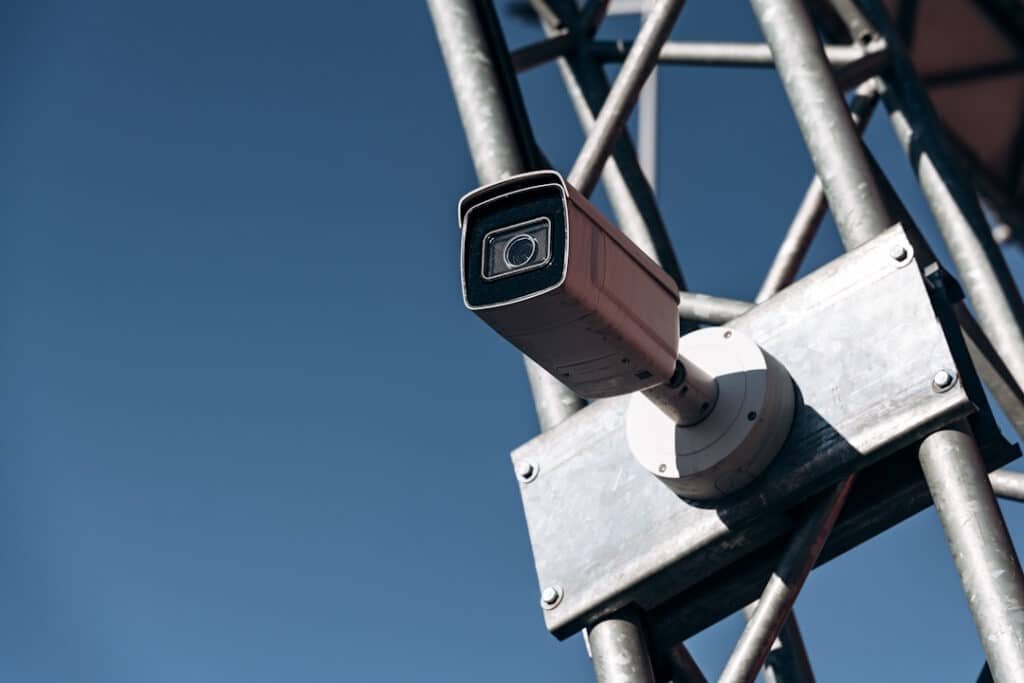 cctv street cameras on iron pole monitoring camer 2026 03 10 03 57 12 utc