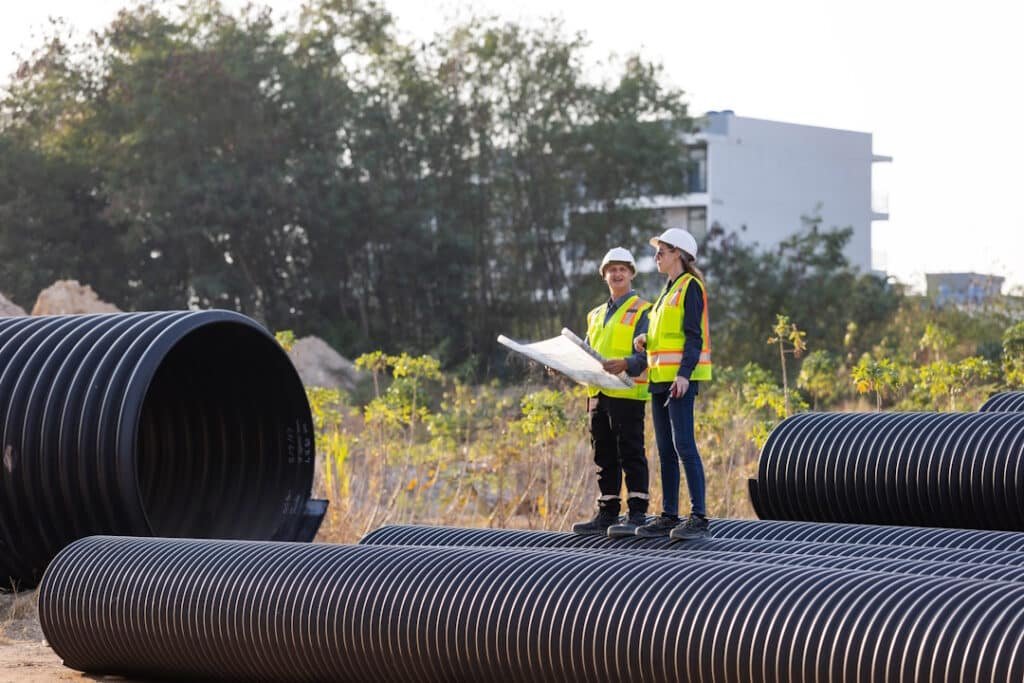 construction engineers reviewing blueprints at job 2026 03 25 06 44 30 utc